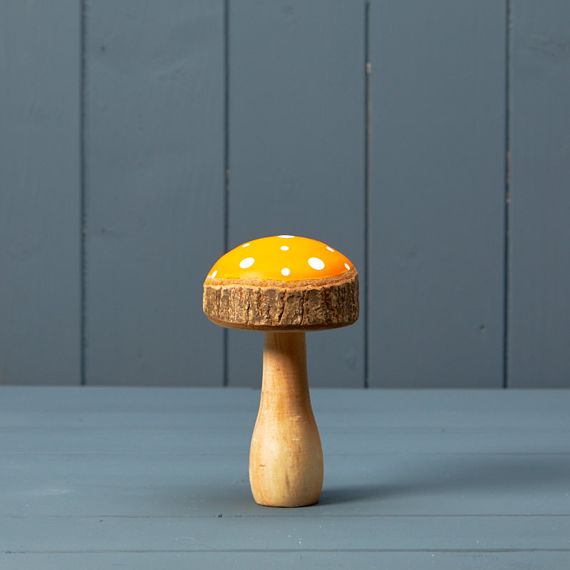Wooden Mushroom in Orange detail page